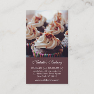 Elegante Cupcakes Bäckerei Visitenkarten Foto Visitenkarte