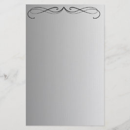 Elegante Curl Minimalistisch Modernes Grau Gradien Briefpapier