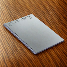 Elegante Curl Minimalistisch Modernes Grau Gradien Notizblock
