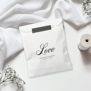 Elegante Cursive Liebe Hochzeit Geschenktütchen