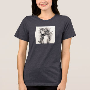 Elegante Custom Add Your Own Foto Geschenk für Wif Tri-Blend Shirt