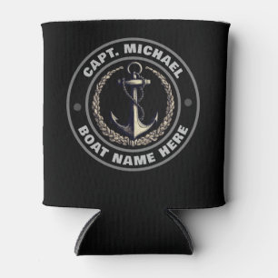Elegante Custom Captain Boat Nautical Anchor Black Dosenkühler
