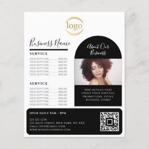 Elegante Custom Foto Logo Promocier Esthetician Flyer
