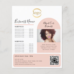 Elegante Custom Foto Logo Promocier Esthetician Flyer