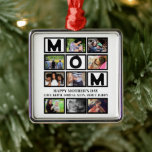Elegante Custom Happy Mütter Tag 9 FotoCollage Ornament Aus Metall<br><div class="desc">Elegant Custom Happy Mütter Tag 9 FotoCollage. Personalisieren Sie mit 9 Fotos,  Titel und Kindernamen.</div>