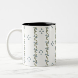 Elegante Custom "Mama, est. 20xx" einfache florale Zweifarbige Tasse
