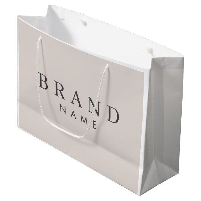 Elegante Custom Shopping Bag, Personalisierte Gesc Große Geschenktüte (Vorderseite Schrägansicht)