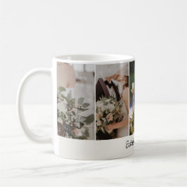 Elegante Custom Wedding Foto & Name Tasse