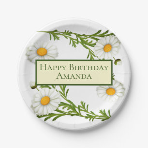 Elegante Cut Daisies Pappteller