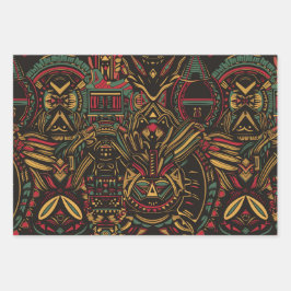 Elegante Cyan "Verbotene Keywords nicht verwendet" Geschenkpapier Set