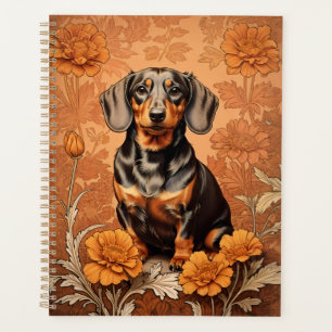 Elegante Dackel und Marigolds Planer