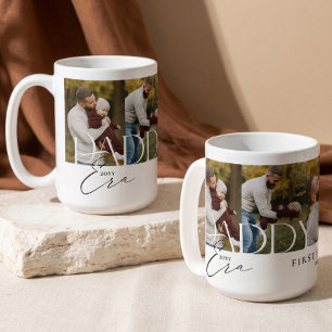 Elegante Daddy Era Fotocollage Erster Vatertag Kaffeetasse