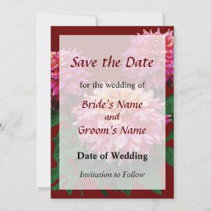 Elegante Dahlia Kidds Climax Save-the-Date-Karten Save The Date