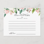 Elegante Dainty Autumn Floral Wedding Advice Card Postkarte<br><div class="desc">Diese elegante Herbst-Blumenberatungskarte ist ideal für eine moderne Hochzeit. Die Einrichtung besteht aus illustriert rosa, rot-weiß rosa Rosen, von Grünblättern umgebene Bäume, die die wunderschönen Herbstfarben noch verstärken. Diese Karten sind ideal für Hochzeiten, Brautparty, Babydusche, Graduiertenfest u.v.m. Personalisieren Sie die Karten mit den Namen der Braut und Bräutigam, den Eltern,...</div>