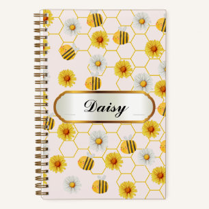Elegante Daisy Blume - Spiral-Notebook Notizbuch