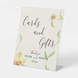 Elegante Daisy Wedding Cards und Geschenksign Sockelschild