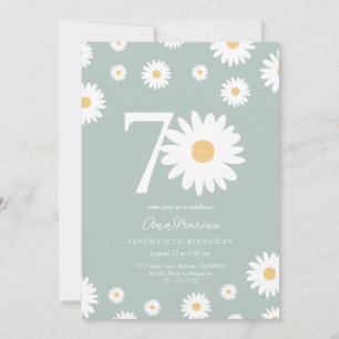 Elegante Daisy's siebzigster Geburtstag Einladung
