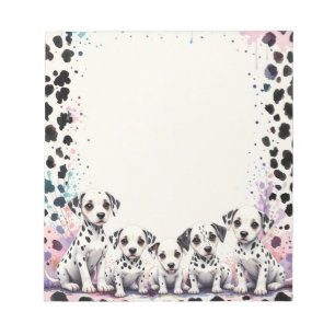 Elegante Dalmatinerhunde Whimsical Notizblock