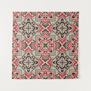 Elegante Damask: Vintage Nahtlose Textur Wandteppich