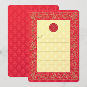 Elegante Damask Wedding - Einladung / Notecard
