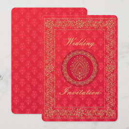 Elegante Damask Wedding - Einladungskarte Einladung