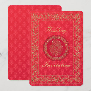 Elegante Damask Wedding - Einladungskarte Einladung