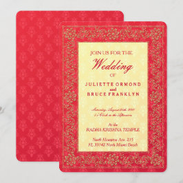 Elegante Damask Wedding - Einladungskarte Einladung