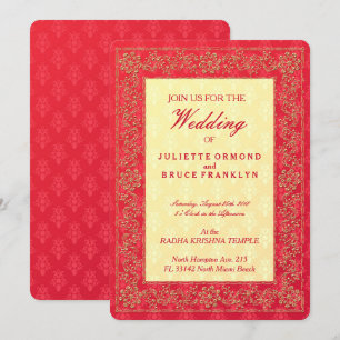 Elegante Damask Wedding - Einladungskarte Einladung