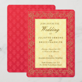 Elegante Damask Wedding - Einladungskarte Einladung