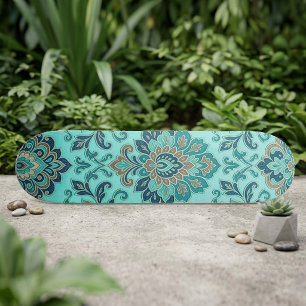 Elegante Damast-Mandala-Zen-Heilige Geometrie Türk Skateboard