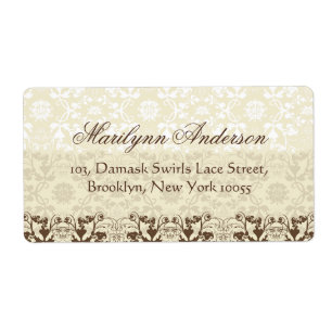 Elegante Damast-Spitze-Vintage Hochzeits-mit