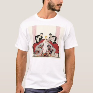 Elegante Dame im Paris-Kunst-Deko T-Shirt