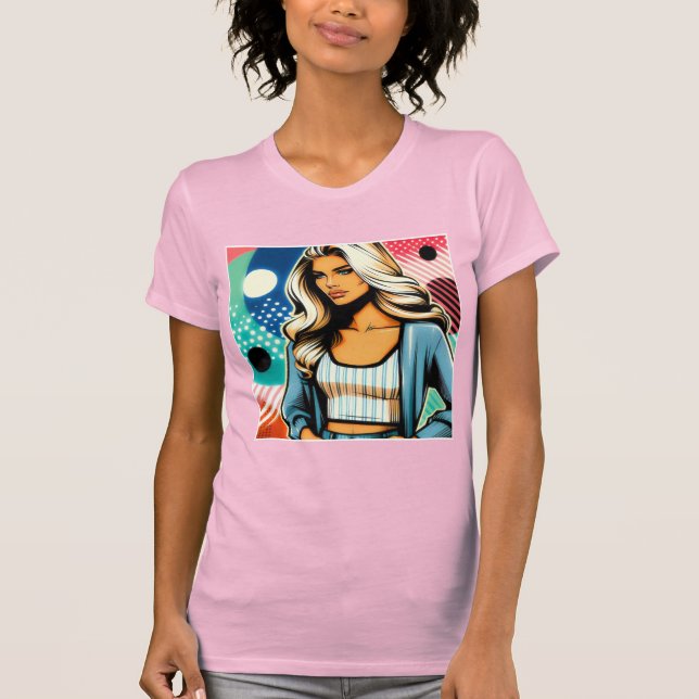 Elegante Dame  T-Shirt (Vorderseite)