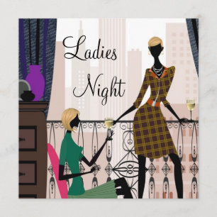 Elegante Damen Nacht out Einladung