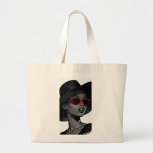 Elegante Damen-Tasche Modeillustration auf Leinw Jumbo Stoffbeutel