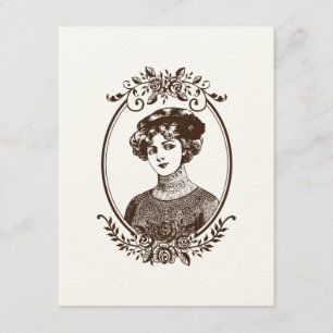 Elegante Damen-Vintage-Karte oder Einladung