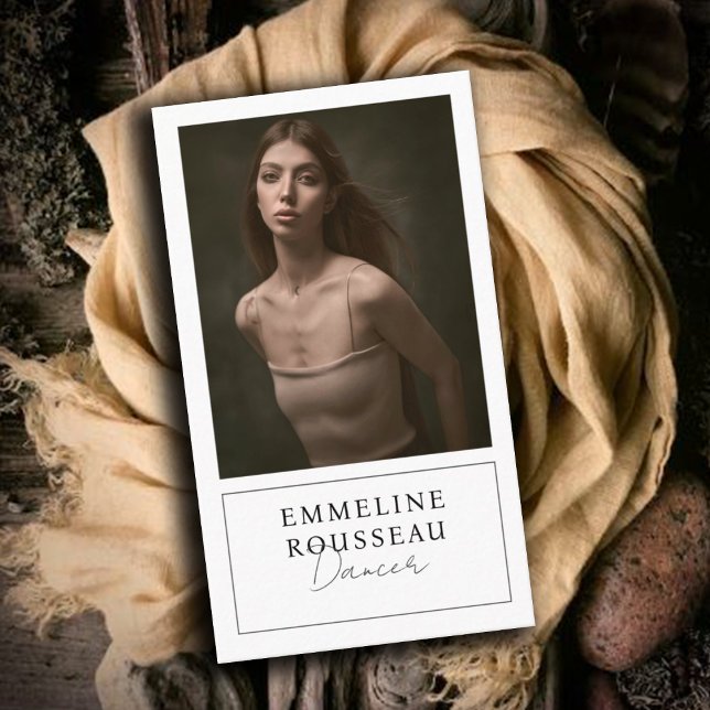 Elegante Dancer Beruflich Foto Business Card Visitenkarte (Von Creator hochgeladen)
