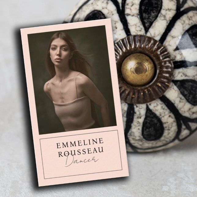 Elegante Dancer Beruflich Foto Business Card Visitenkarte (Von Creator hochgeladen)