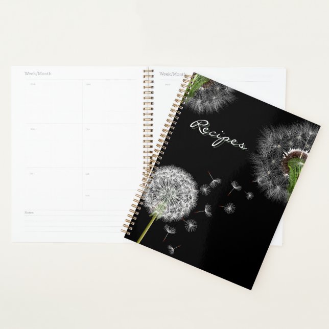 Elegante Dandelion-Rezeptbuch-Cover Planer (Anzeige)