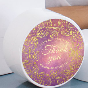 Elegante Dankbarkeit Handmade-Produkt im Business Runder Aufkleber