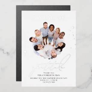 Elegante Dankbarkeit Script Foto Corporate Busines Folien Feiertagskarte