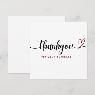 Elegante Danke-für-Ihren-Kauf-Karte Dankeskarte