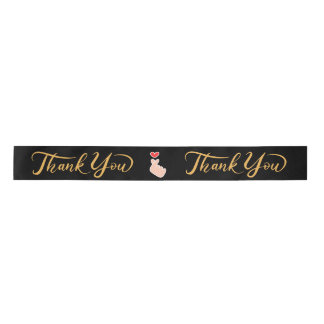 Elegante "Danke" Satin Ribbon Roll - Black & Go Satinband