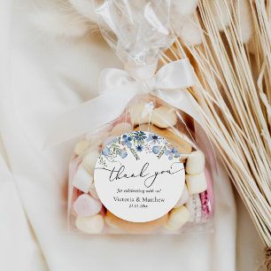 Elegante Dankeschön an die Gastgeschenke Hochzeite Runder Aufkleber
