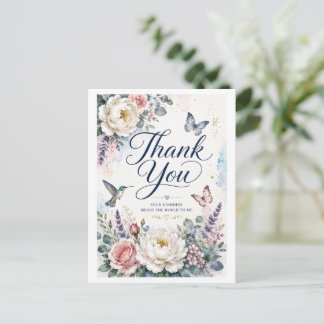 Elegante Dankeschön-Karte für Ihre Freundlichkeit Postkarte