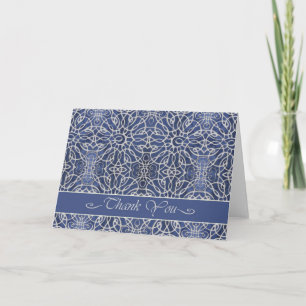 Elegante Dankeschön-Karte in Blau jeder Gelegenhei Dankeskarte