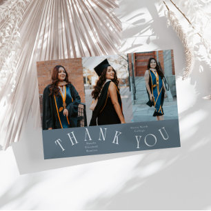 Elegante Dankeschön-Typografie Grad Foto Schieferb Ankündigung