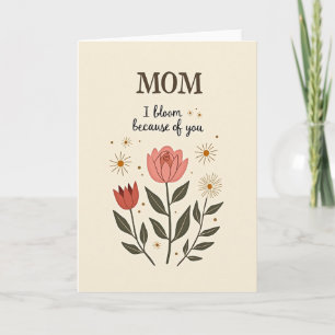 Elegante Dankeskarte für Mama Karte