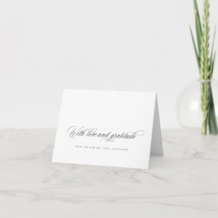 Elegante Dankeskarte zur Hochzeit