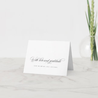 Elegante Dankeskarte zur Hochzeit